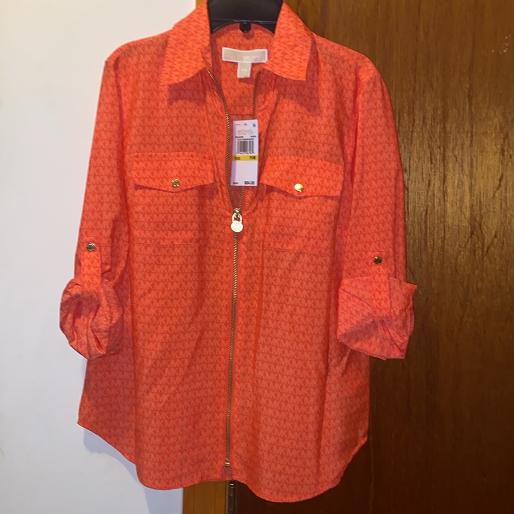 ❤️🧡❤️NWT Michael Kors Zippered Blouse